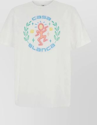 Casablanca graphic crew neck short sleeve t shirt