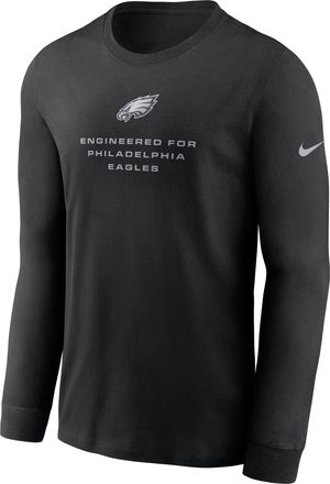 Nike Philadelphia Eagles Team Issue Nike Mens Dri-FIT NFL Long-Sleeve T-Shirt in Black | 02EW00A86-ZSZ