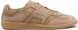Santoni Heren su&egrave;de sneaker - Heren - Sneakers - Bruin - 45 1/2 EU - Su&egrave;de - Schoenen