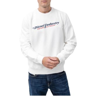 Diesel S-GINN-IND Mens Sweatshirt - White - Size Small
