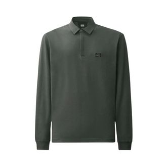 C.P. Company C.p. Company - Stretch Piquet Polo - Heren - Tops - Grijs - Maat: M Katoen