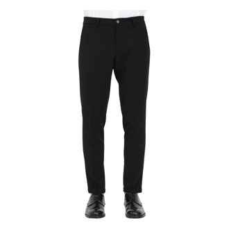 Patrizia Pepe Chinos, male, Black, 2XL, Ankle Trousers with French and Double Welt Pockets