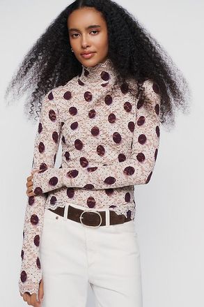 AFRM Zadie Mesh Mock Neck Top