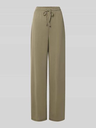 Pieces Weite Hose aus Viskose-Mix Modell ANORA in Khaki, Gr&ouml;&szlig;e XL