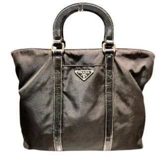 Prada Pre-owned Handbags, female, Black, Size: ONE SIZE Pre-owned Tessuto Nylon Handbag