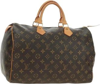 Louis Vuitton Vintage, unisex, Bruin, ONE Size, Leer, Pre-owned Speedy 35 Handtas