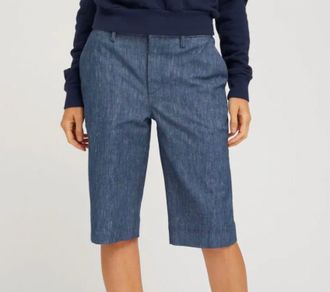 SPRWMN Bermuda Trouser Shorts In Indigo