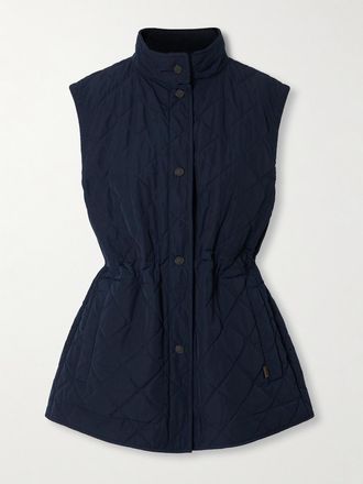 Purdey Gilet Trapuntato In Shell - Blu