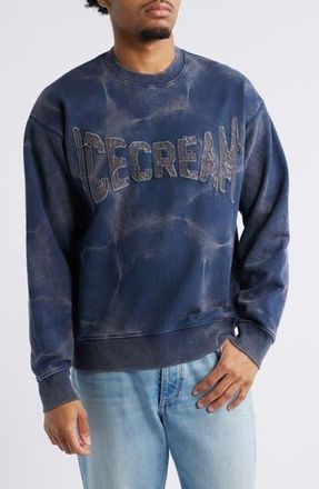 Icecream Fast Oversize Crewneck Sweatshirt in Navy Blazer at Nordstrom Rack, Size Xx-Large