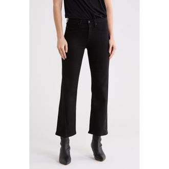 AG - Adriano Goldschmied Farrah Mid Rise Crop Bootcut Jeans in Super Black at Nordstrom Rack, Size 22