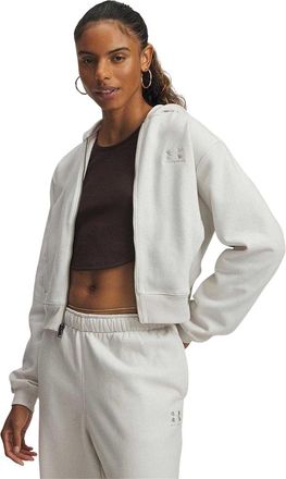 Under Armour Dames/Dames Fleece Full Zip Hoodie (Wit)