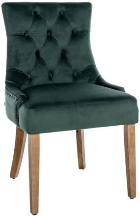 Clp Clp - Silla De Comedor Aberdeen En Terciopelo Verde Oscuro Antiguo Claro