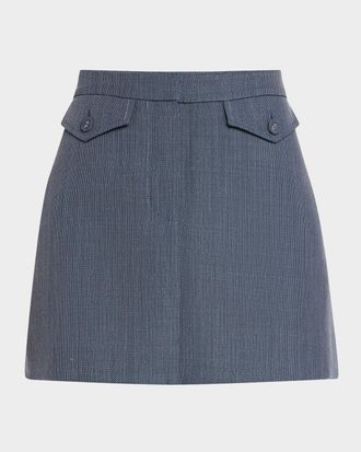Proenza Schouler Jamison Wool Melange Mini Skirt