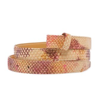 CLARIS VIROT Belts, unisex, Beige, 85 CM, Baby Python Belt
