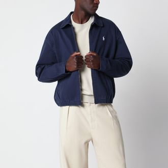 Polo Ralph Lauren Giacca con zip blu navy in cotone
