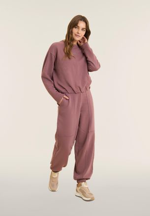 Freddy Felpa Girocollo Cropped Donna in Cotone Delav&eacute;