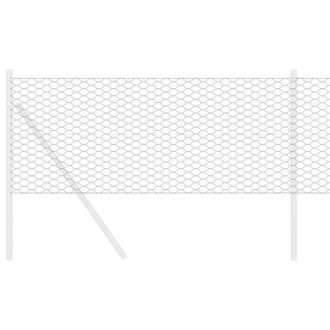 Berkfield Home Hexagon Fence Grey 0.8x100 m Steel