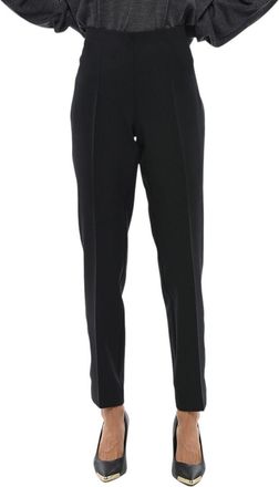 Parosh Black Straight Flat Front Pants