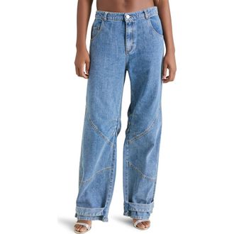 Steve Madden Tre Belted Hem Jeans in Blue Denim at Nordstrom Rack, Size 25