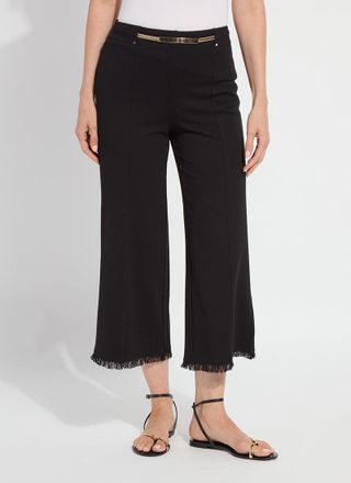 Lyss&eacute; Ari Wide Leg Crop Fringe Belted Pant (24 Inseam)