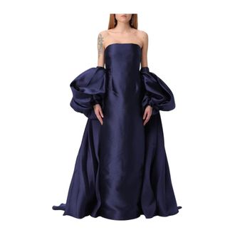 Solace London Dames, Jurken, Blauw, Maat: M Poliester