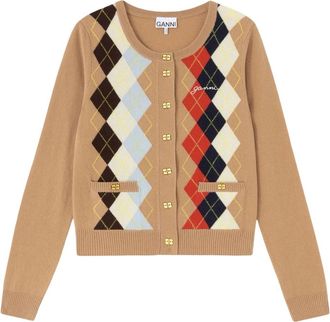 Ganni Cardigans - Dames - Vesten - Veelkleurig - S - Wol - Truien & Vesten