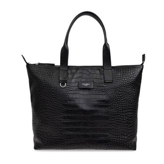 Dolce & Gabbana Leren shopper tas - Heren - Shoppers - Zwart - ONE Size - Leer - Tassen