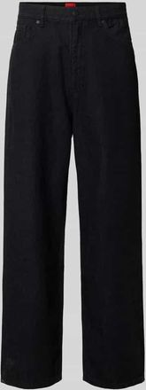 HUGO BOSS Loose Fit Wide Leg Jeans aus reiner Baumwolle Modell HUGO 554 in Black, Gr&ouml;&szlig;e 31/32