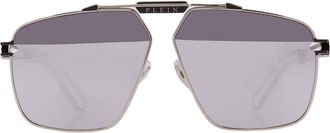 Philipp Plein Silver Navigator Mens Sunglasses SPP049M K07X 63