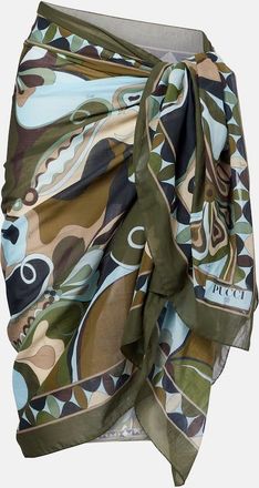 Pucci Orchidee cotton beach cover-up