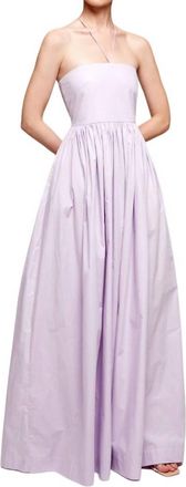 S/W/F Fine Halter Maxi Dress In Lila