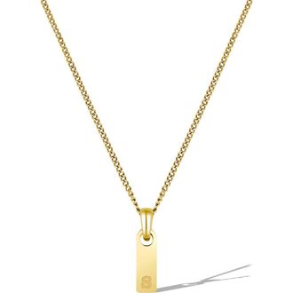 Vincero Mens Initial Pendant Necklace in Gold - S at Nordstrom