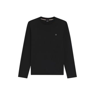 BOSS Mercerised-cotton T-shirt with Double B monogram