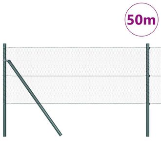 Berkfield Home Hexagon Fence Green 0.4x50 m Steel