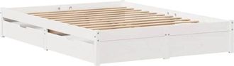 vidaXL Vidaxl - Bed Frame without Mattress White 160x200 cm Solid Wood Pine
