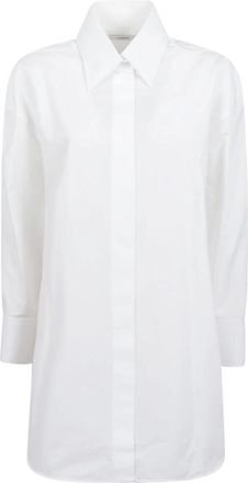 Givenchy Asymmetrisch overhemd van poplin - Dames - Overhemden - Wit - XS - Katoen - Overhemden