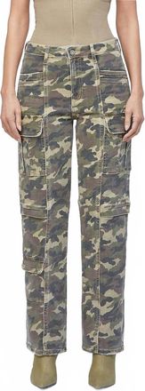 Hidden Jeans Cargo Straight Stretch Jeans In Camouflage Print