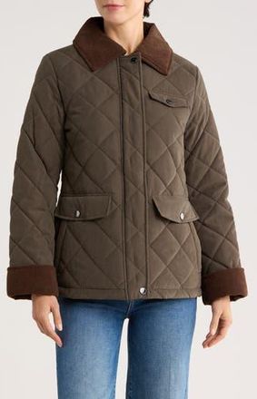 Lucky Brand Hunting Diamond Quilted Jacket in Army at Nordstrom Rack, Size X-Large