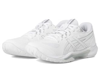 Asics Gel-tactic 13 Womens Shoes White/Pure Silver : 10 B - Medium, Textile