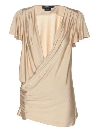 Polo Ralph Lauren draped silk blouse - women - Silk - S - Neutrals