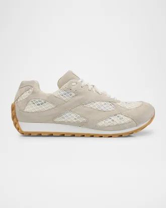 Bottega Veneta Orbit Suede Mesh Runner Sneakers