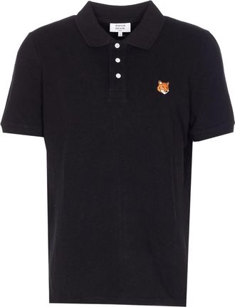 Maison Kitsun&eacute; Embroidered Short-sleeve Polo Shirt