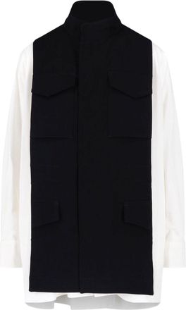 sacai Camicia Maxi In Cr&ecirc;pe Satin