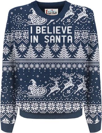 MC2 Saint Barth Santa 61 Heron P Zwemshorts - Heren - Ronde hals truien - Blauw - L - Truien & Vesten