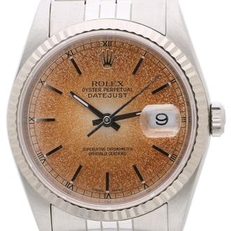 Rolex Pre-owned Rolex Rolex Oyster Perpetual Automatic Orange Dial Mens Watch 16234