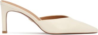 Kazar Leren Mules met Hak - Dames - Muiltjes - Wit - 38 EU - Leer - Schoenen