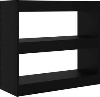 vidaXL Book Cabinet/Room Divider Black 80x30x72 cm Vidaxl