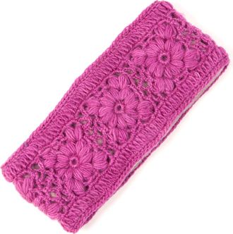 Nirvanna Designs Flower Crochet Headband- SOLIDS in Orchid at Nordstrom