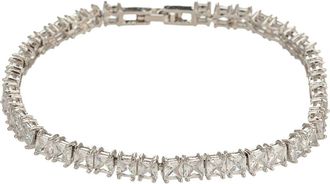 Eye Candy Los Angeles Claire Cubic Zirconia Tennis Bracelet in White/Silver at Nordstrom Rack