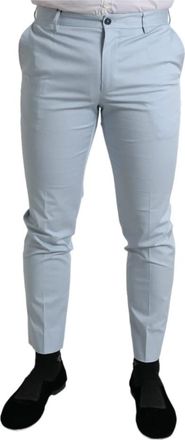 Dolce & Gabbana Slim-fit Broeken - Heren - Slim Fit Broeken - Blauw - 2XL - Katoen - Broeken